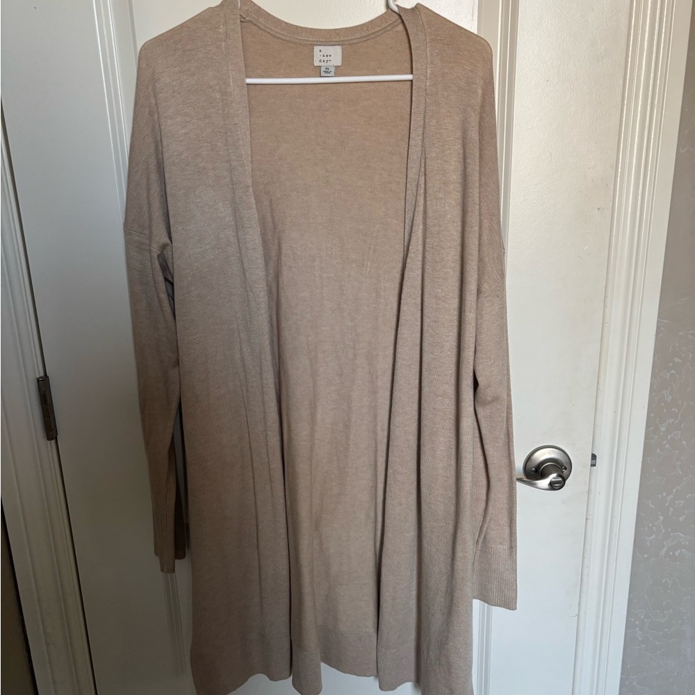 A New Day Light Brown Open Cardigan